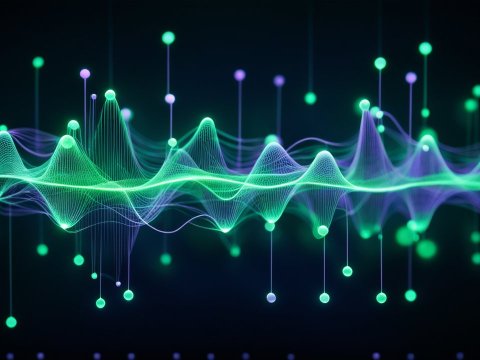 Abstract Digital Sound Wave Visualization