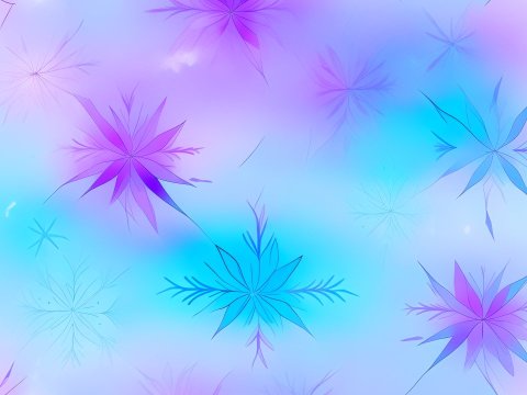 Abstract Floral Pattern in Soft Blue and Purple Hues