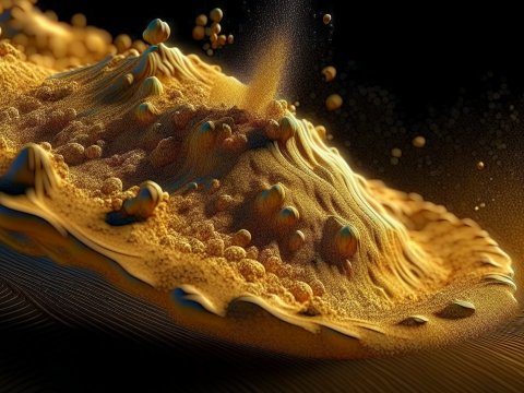 Abstract Golden Particle Landscape