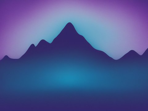 Abstract Gradient Mountain Silhouette