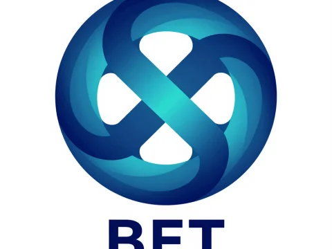 Abstract Infinite Knot Corporate Logo in Blue