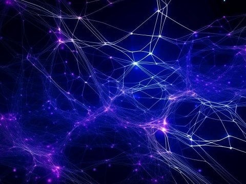 Abstract Neural Network Visualization with Glowing Connections