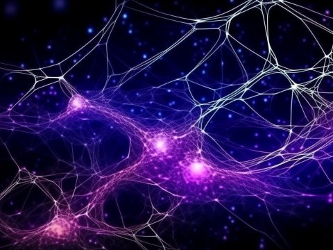 Abstract Neural Network Visualization with Glowing Connections