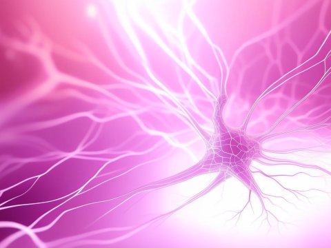 Abstract Pink Neural Network Illustration