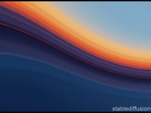 Abstract Wave of Sunset Colors