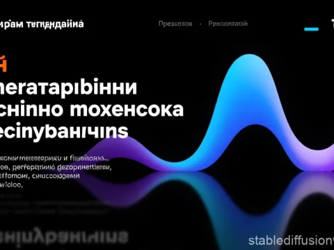 Abstract Waveform with AI and Machine Learning Theme