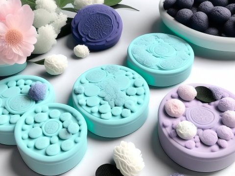 Aesthetic Arrangement of Pastel Decorative Objects and Flowers