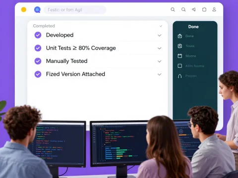 Agile Definition of Done Checklist in Team Workspace
