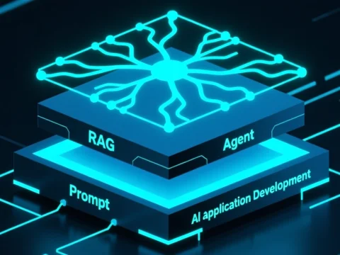 AI Development Layers Diagram with RAG and Agent