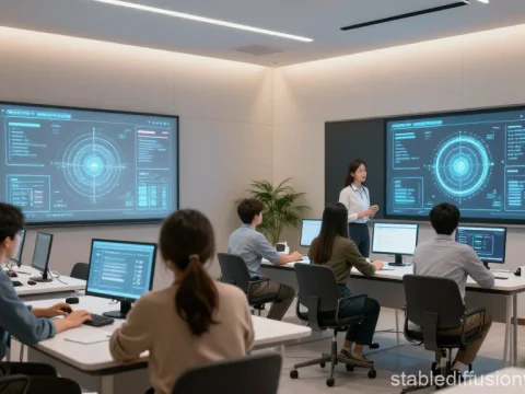AI-Powered Smart Classroom with Interactive Digital Displays