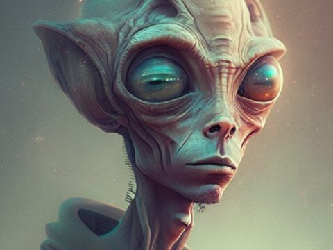 Alien Portrait on a Distant Planet
