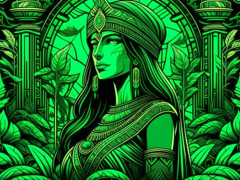 Alinor Maple in Shades of Green