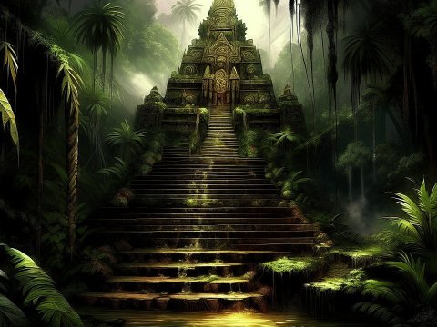 Ancient Aztec Temple Hidden in Lush Jungle