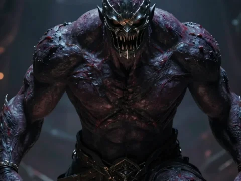 Ancient Dark Fantasy Demon Warrior