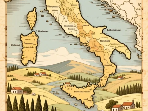 Ancient Italy Before Rome Illustrated Map
