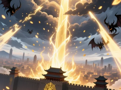 Ancient Magical Defense Reborn Over City Walls