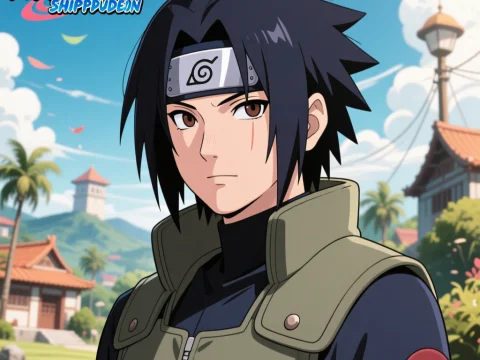 Anime Character Sasuke Uchiha from Naruto Shippuden