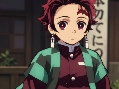 Anime Character Tanjiro Kamado from Demon Slayer