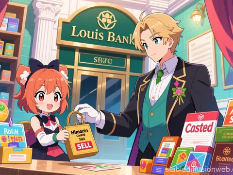 Anime Characters Trading Items at Louis Bank