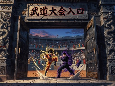 Anime Martial Arts Arena Gate