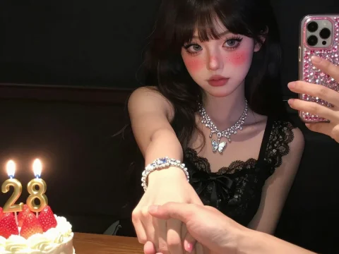 Anime Style Birthday Handshake Celebration