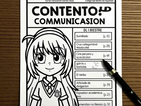 Anime Style Educational Content Page for Communication