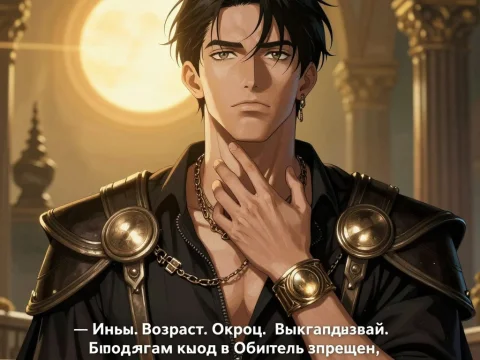 Anime Style Portrait of a Thoughtful Young Man in Armor