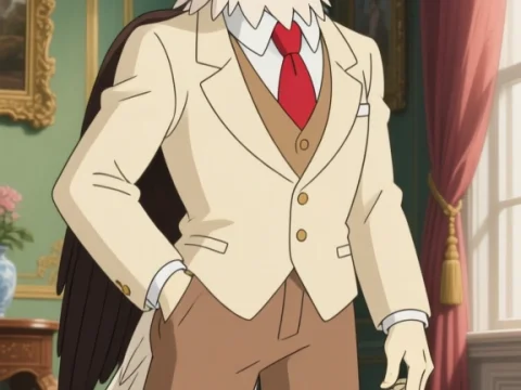 Anthropomorphic Eagle in Elegant Suit and Top Hat