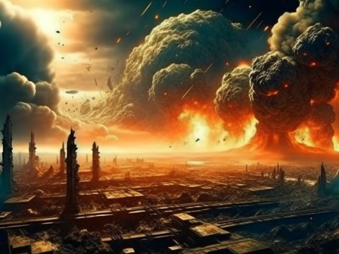 Apocalyptic Explosion on a Distant Alien Planet