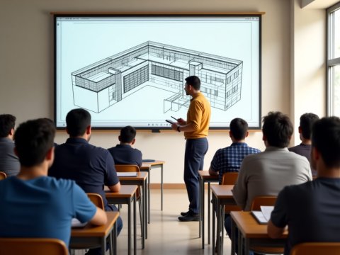 Architectural Design Presentation in Classroom