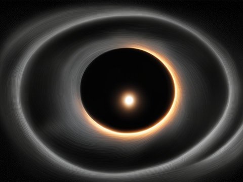 Artistic Visualization of a Black Hole with Accretion Disk