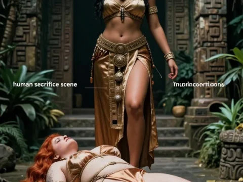 Aztec Human Sacrifice Ritual in Jungle Temple