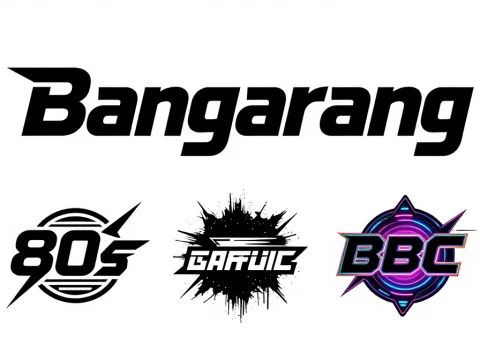 Bangarang Logo with 80s, Graphic, and BBC Emblems