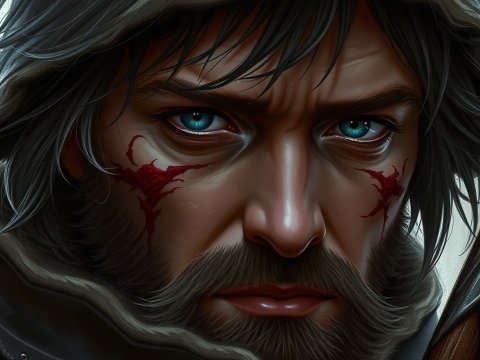 Battle-Scarred Fantasy Huntsman Portrait