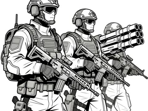 Battletech-Inspired Infantry Squad in Tactical Gear