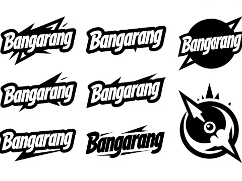 Black and White Bangarang Logo Variations