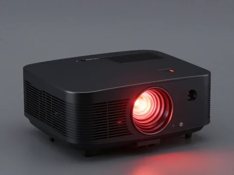 Black Projector with Red Light Emission