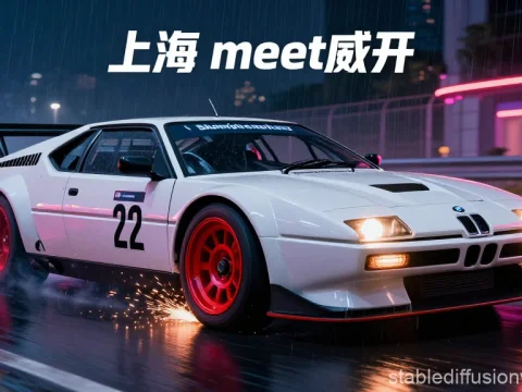 BMW M1 Procar Drifting at Night in Shanghai