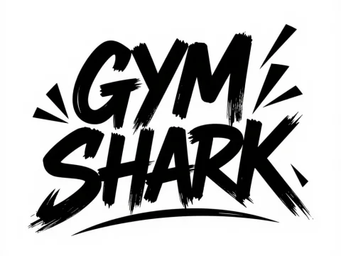 Bold Gym Shark Graffiti Logo Design