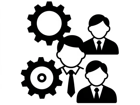 Business Teamwork and Collaboration Icon