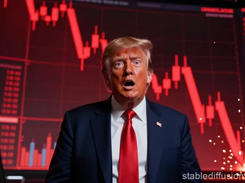 Businessman Reacting to Crypto Market Crash