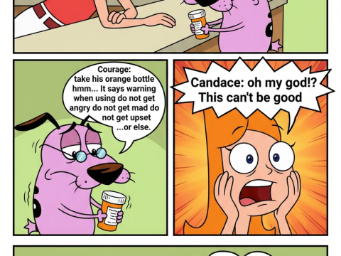Candace and Courage Comic: The Warning on the Orange Bottle