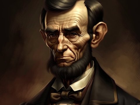 Caricature Portrait of Abraham Lincoln