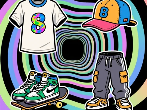 Cartoon Style Skatewear Fashion Collection
