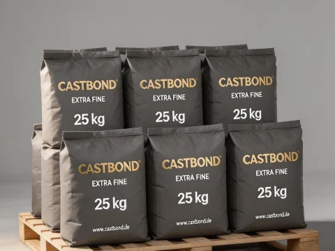 Castbond Extra Fine 25kg Bags on Wooden Pallet