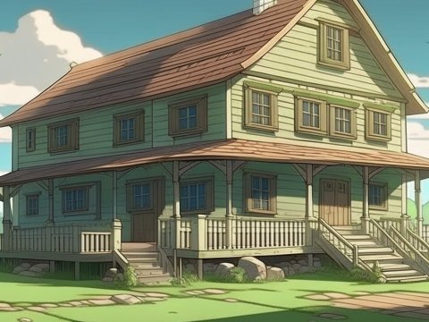 Charming Two-Story Country House with Wraparound Porch