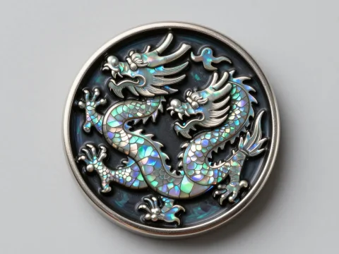 Chinese Pearl Dragon Decorative Magnet