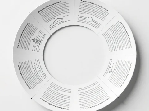 Circular Exam Cheat Sheet with Diagrams and Text