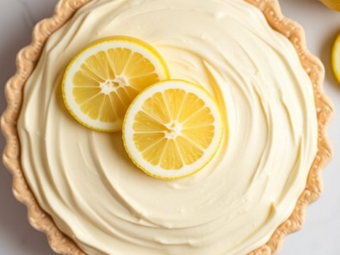 Classic Lemon Pie with Fresh Lemon Garnish