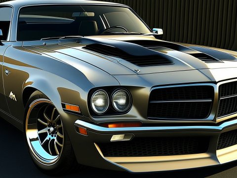 Classic Muscle Car with Glossy Finish